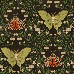 Wicked Clothes Floral Moth Button-Up Shirt