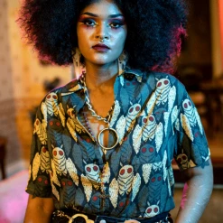 Wicked Clothes Sales Store 4 Wicked Clothes Button-Ups Mothman Button-Up Shirt