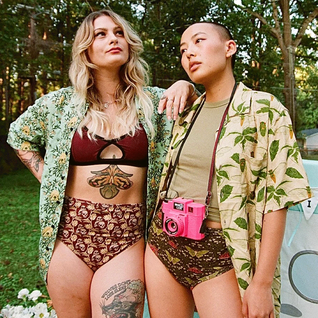 Wicked Clothes 'Ornate Skulls' High-Waisted Underwear New 4 Wicked Clothes 'Ornate Skulls' High-Waisted Underwear New