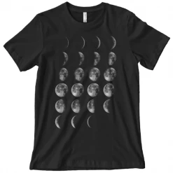Wicked Clothes Phases Of The Moon Shirt Black And White