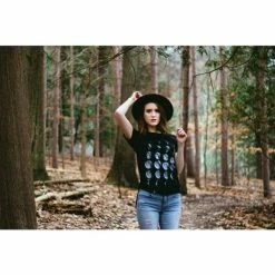 Wicked Clothes Phases Of The Moon Shirt Black And White