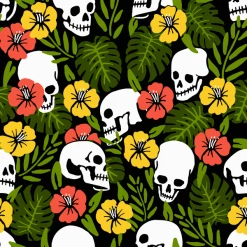 Wicked Clothes 'Tropical Skulls' High-Waisted Underwear New